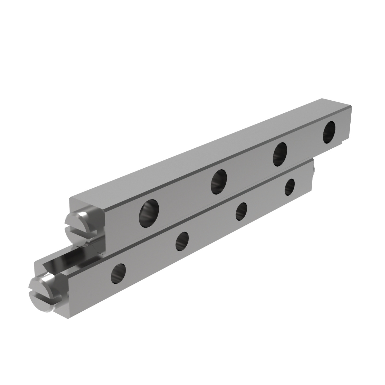 silver coloured crossed roller rail set